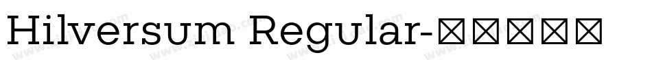 Hilversum Regular字体转换